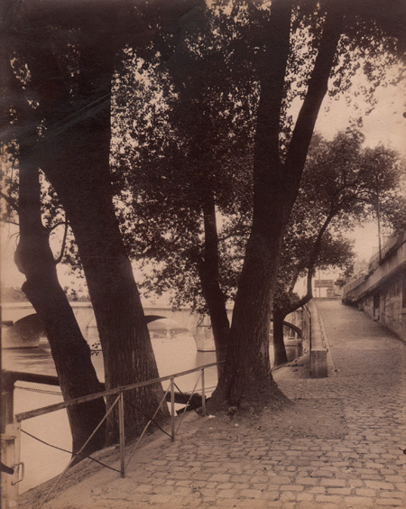 © Eugene Atget - Pont de Solferino, 1915 c.., Vintage Printing-out Paper from Glass Plate Negative.