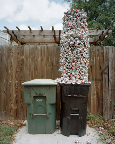 © David Welch, Beer can totem, 2011.