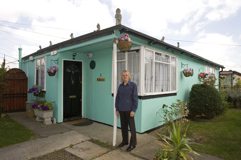 Post-war prefabricated house at the Excalibur Estate, in Catford, South London.  © Elisabeth Blanchet