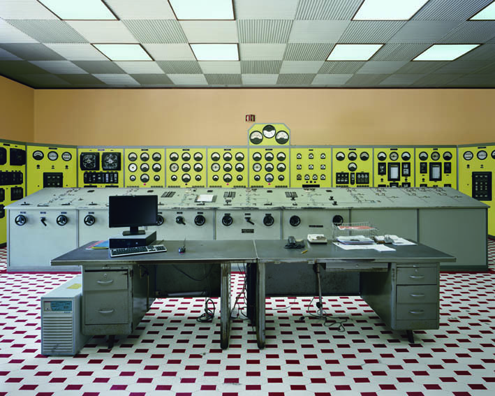 Lindoso power station: control room (frontal view) from the series The Time Machine, An Incomplete & Semi-Objective Survey of Hydropower Stations © Edgar Martins 