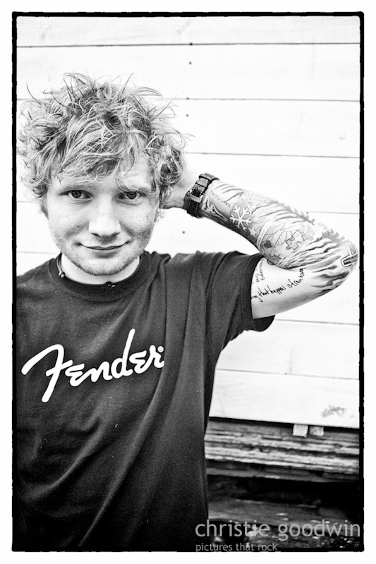 © Christie Goodwin, Ed Sheeran, London, 2 September 2012. Shot for press, promo and merchandise. Commissioned by Warner