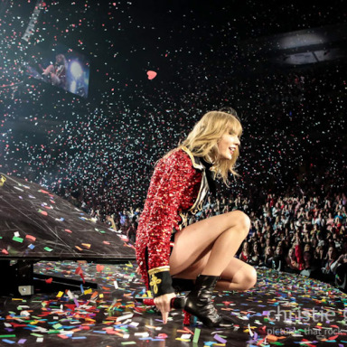 © Christie Goodwin, Taylor Swift, Century link center, Omaha, 13 March 2013. Official tour photography. This photo is in the current tour book that is on sale as part of the Red Tour merchandise. Commissioned by Taylor Swift’s management